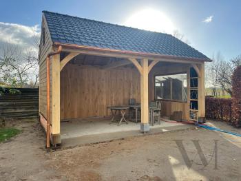 landelijk eiken poolhouse